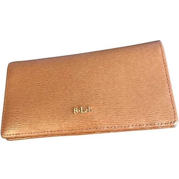 Polo by Ralph Lauren Brown Wallet with Gold Initials - Picture 1 of 4